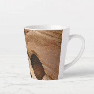 Caneca De Café Latte Zion Canyon Wall I Abstrato Natureza Fotografia