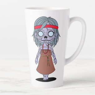 Caneca De Café Latte Zombie australiano aborígene