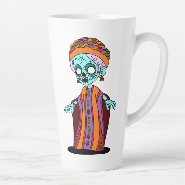 Caneca De Café Latte Zombie malaia (Direita)