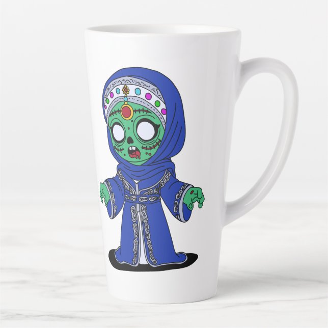 Caneca De Café Latte Zombie marroquino giro (Direita)