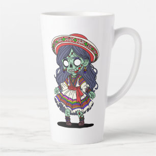 Caneca De Café Latte Zombie peruana bonita