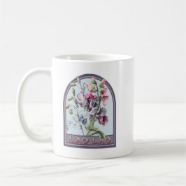Caneca De Café Lău o lao Vintage Avó Floral
