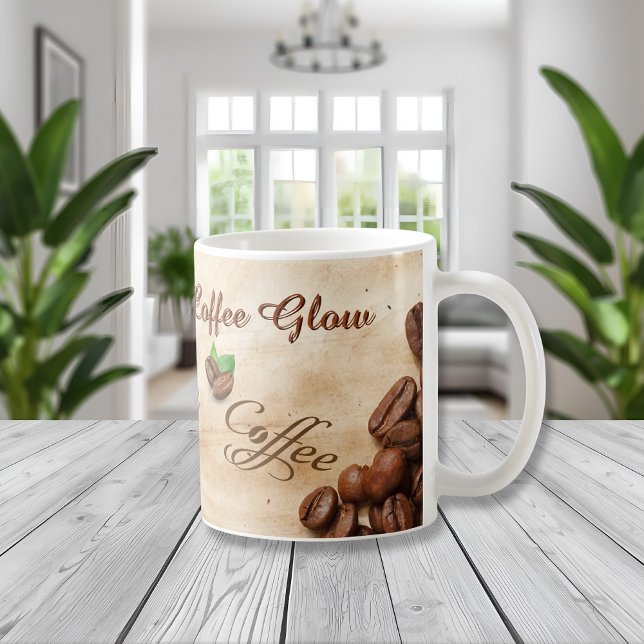 Caneca De Café Laura’s Cozy Coffee Glow Mug Design (Criador carregado)