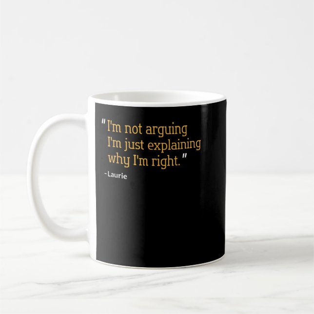 Caneca De Café LAURIE Gift Cote Personalizado Funny Birthday (Esquerda)