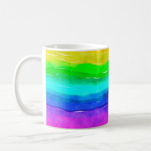 Caneca De Café Lavagem de tintas aquáticas com aquarela (Esquerda)