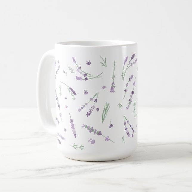 Caneca De Café Lavanda (Frente Esquerda)