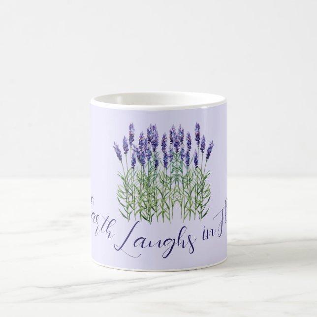 Caneca De Café Lavanda, a terra ri nas flores (Centro)
