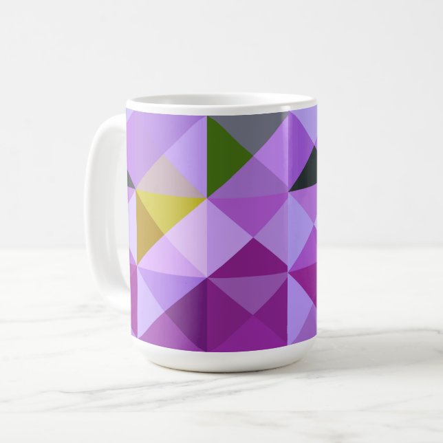 Caneca De Café Lavanda abstrato (Frente Esquerda)