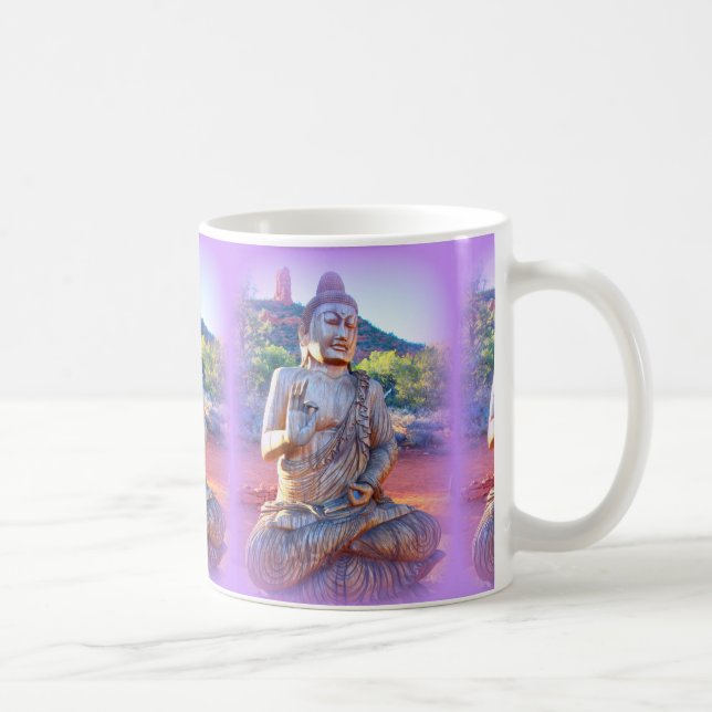 Caneca De Café lavanda aura buddhas (Direita)