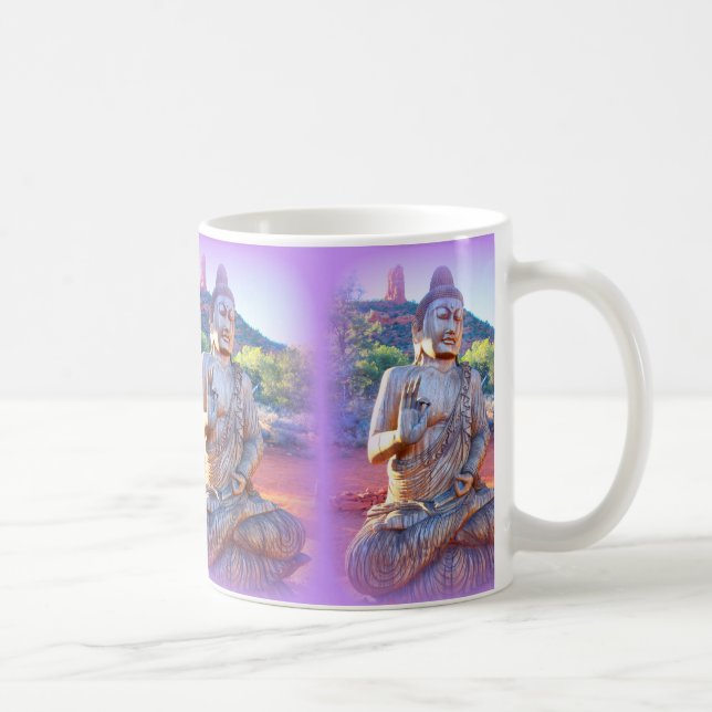 Caneca De Café lavanda aura buddhas (Direita)