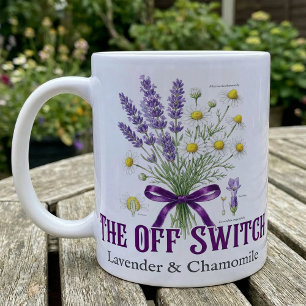 Caneca De Café Lavanda Botânica Camomila Sleepy Cottagecore