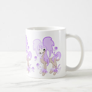 Caneca De Café Lavanda com crista chinesa bonito