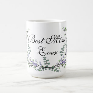 Caneca De Café Lavanda de água Eucalyptus, melhor mãe de sempre