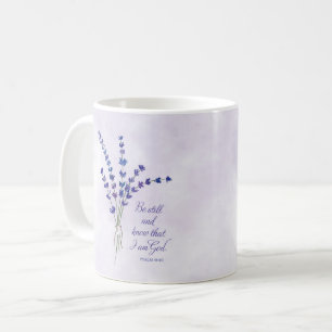 Caneca De Café Lavanda de Encorajamento Cristão com Escritura