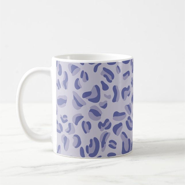 Caneca De Café Lavanda de padrão-leopardo roxo (Esquerda)