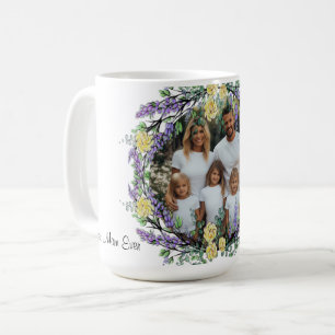 Caneca De Café Lavanda eucalipto amarelo rosa rosa foto personali
