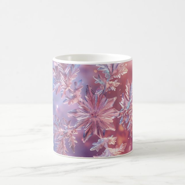 Caneca De Café Lavanda Flocos de Neve Natal (Centro)
