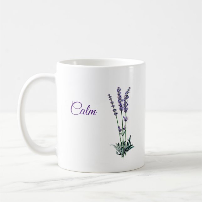 Caneca De Café Lavanda Flor Calm (Esquerda)