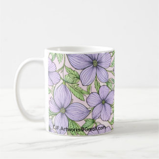 Caneca De Café Lavanda Floral Bloom