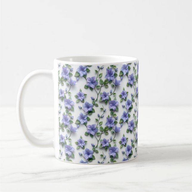 Caneca De Café Lavanda Floral Lilac  (Esquerda)