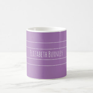 Caneca De Café Lavanda lilac personalizado com seu nome