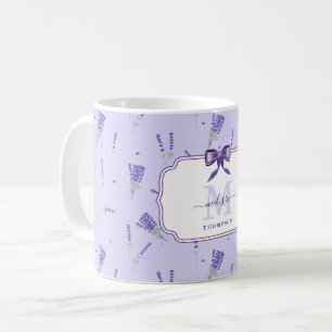 Caneca De Café Lavanda Lilás Flor Silvestre Floral Botânica