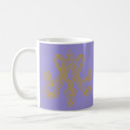Caneca De Café Lavanda Marie Antoinette Monograma Café Mug