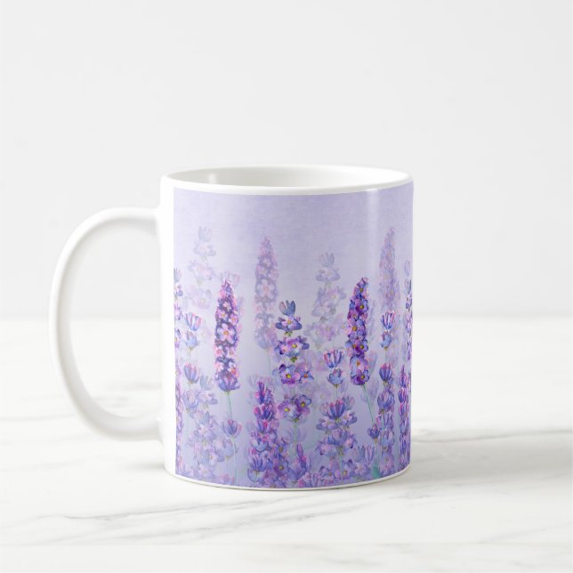 Caneca De Café Lavanda Roxo - Cama Estética (Esquerda)