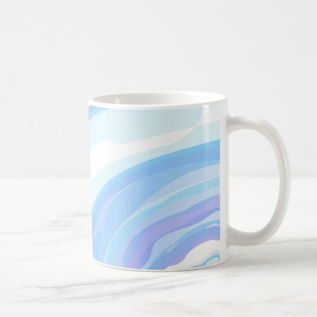 Caneca De Café Lavar Pastel de Ondas (Direita)