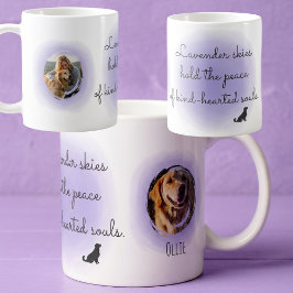 Caneca De Café Lavender Golden Retriever Custom Mug with Name