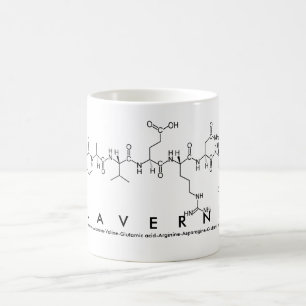Caneca De Café Laverne peptide name mug