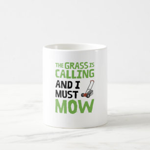 Caneca De Café Lawn Mower - A Grama Está A Chamar E Eu Tenho De M