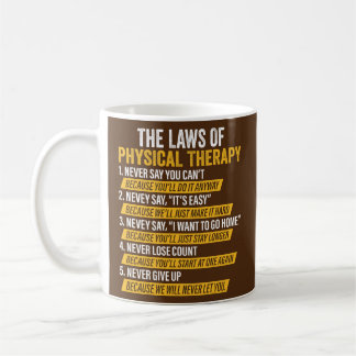Caneca De Café Laws Of Physical Therapy Therapist Funny PT Gait