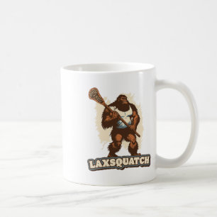 Caneca De Café Laxsquatch! Jogador de Lacrosse Bigfoot Sasquatc