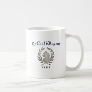 Caneca De Café Le Chat d'Argent Paris Bistrô Vintage Francês