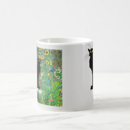 Caneca De Café Le Chat Noir no Jardim do Klimt