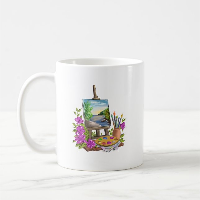 Caneca De Café Le chevalet du peintre  (Esquerda)