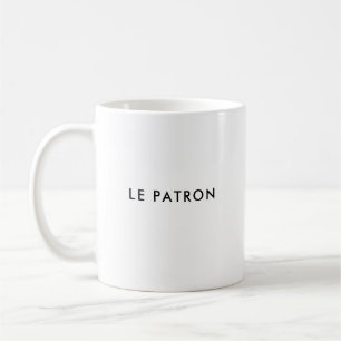 Caneca De Café Le Patron   O Chefe   Mug de café francês personal