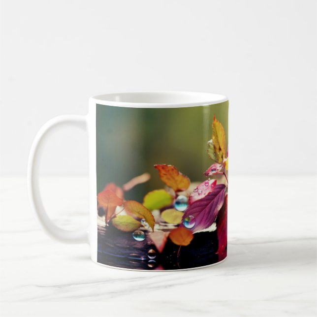 Caneca De Café Leaf Tranquil Peaceful Nature Serene (Esquerda)