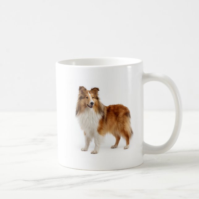 Caneca De Café Lealdade e Devoção do Cão de Pastor das Shetland (Direita)
