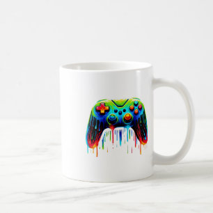 Caneca De Café Leão Colorido Para Gráfico De Jogadores Design 3