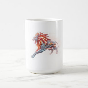 Caneca De Café Leão Correndo