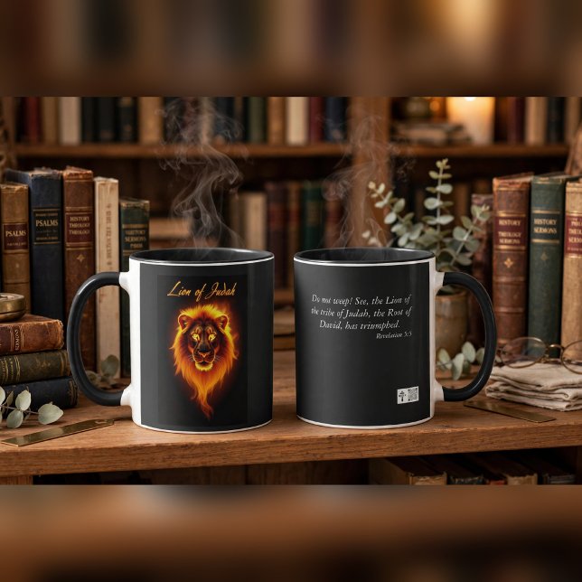 Caneca de café "Leão de Judá" (Criador carregado)