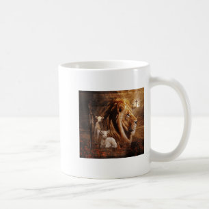 Caneca De Café Leão de Judá Cordeiro Deus Cruz Jesus Luz Deus 