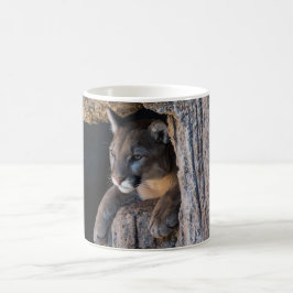 Caneca De Café Leão de montanha em caverna