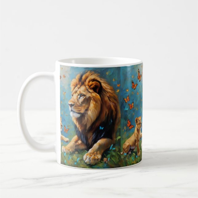 Caneca De Café Leão E Cubo (Esquerda)