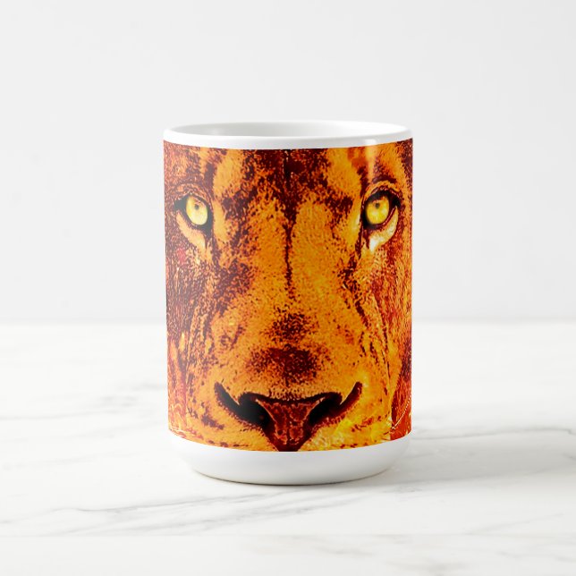 Caneca De Café Leão flamejante de Judah Pentecst (Centro)