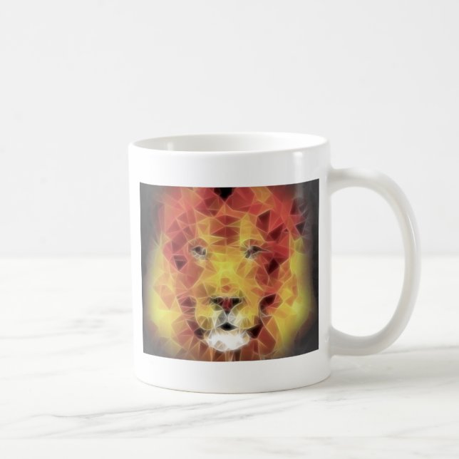 Caneca De Café Leão Fractal (Direita)