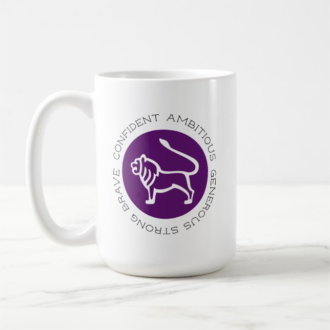 Caneca De Café Leão Roxo - Traços de Personalidade do Sinal de Es (Esquerda)