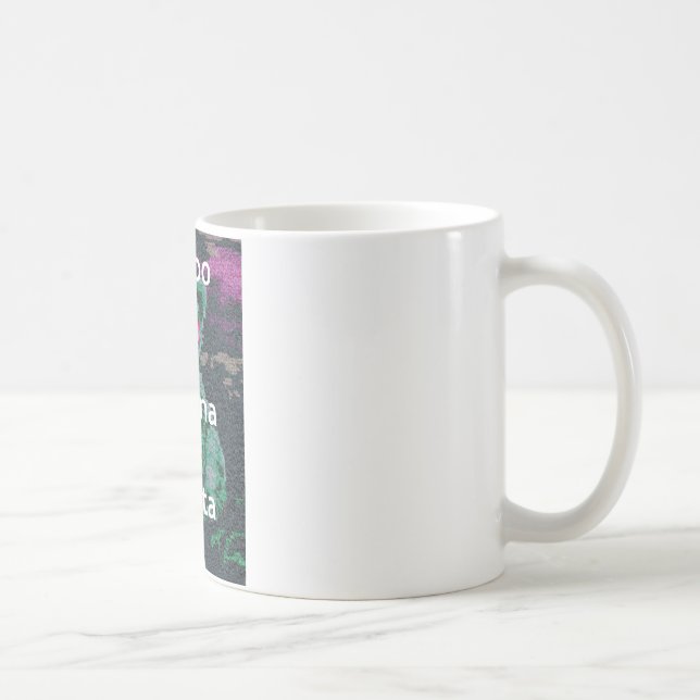 Caneca De Café Leão Verde com Óculos Rosa "Hakuna Matata" Arte (Direita)